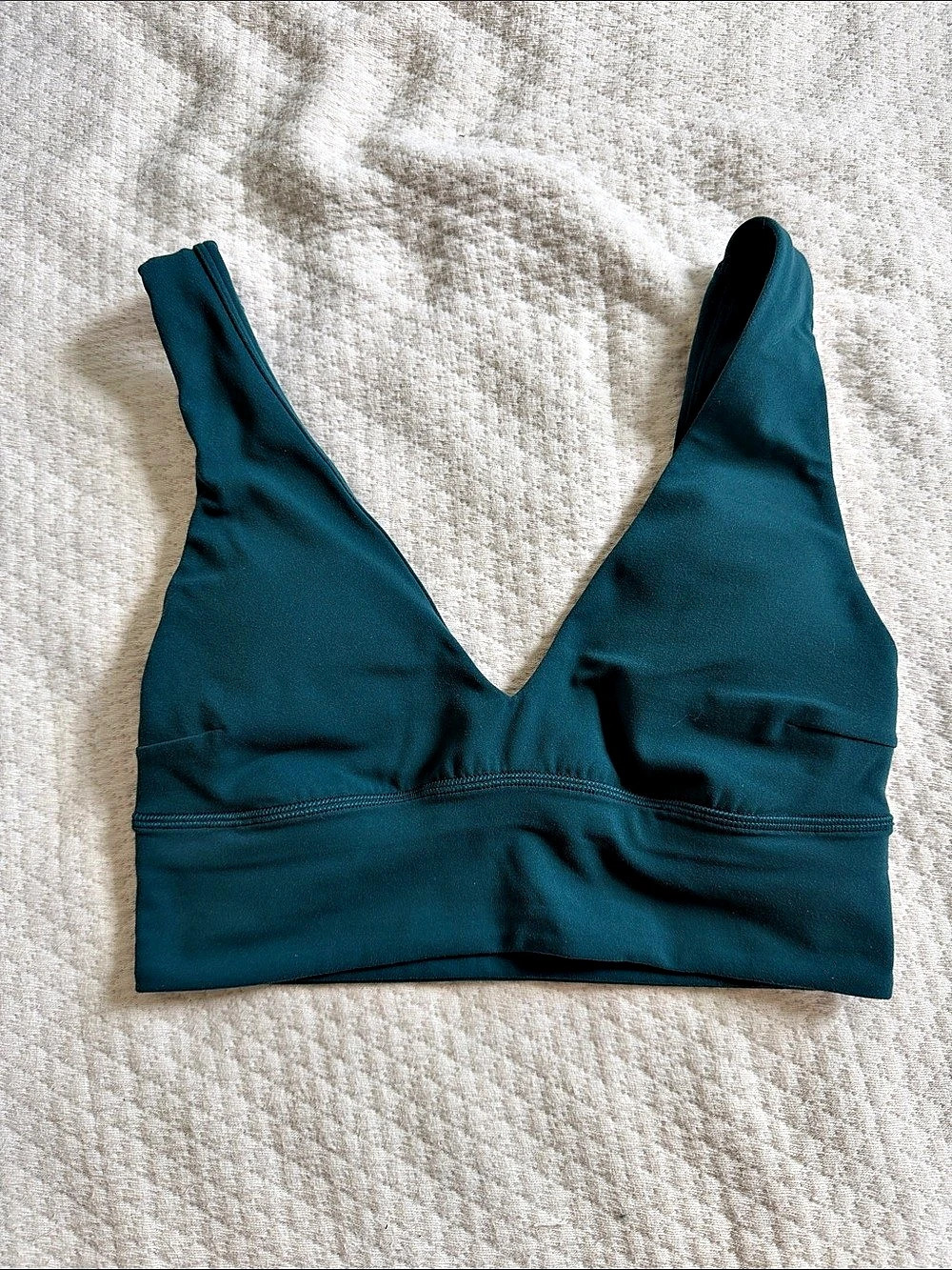 lululemon Align V-Neck Bra Teal Sports Bra Size 4